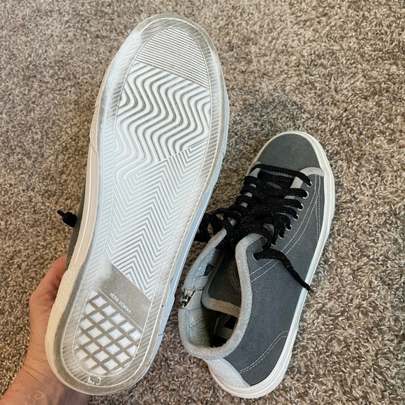 P448. Sally Grey high top platform sneakers size 38 / 7.5 - Picture 5 of 10